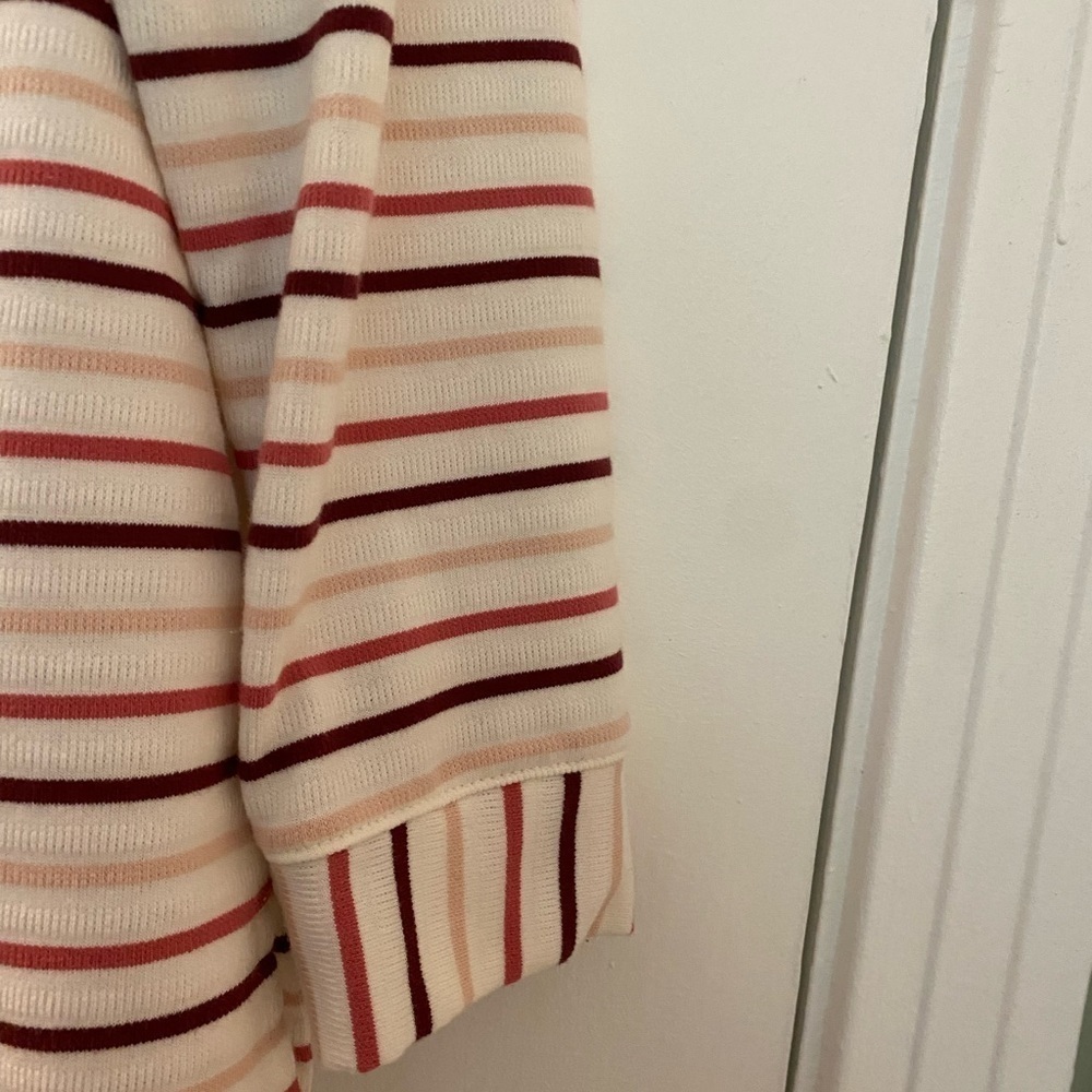 Talbots bateau pullover top. Size Large.  Long sleeves. White with stripes. - Picture 7 of 10